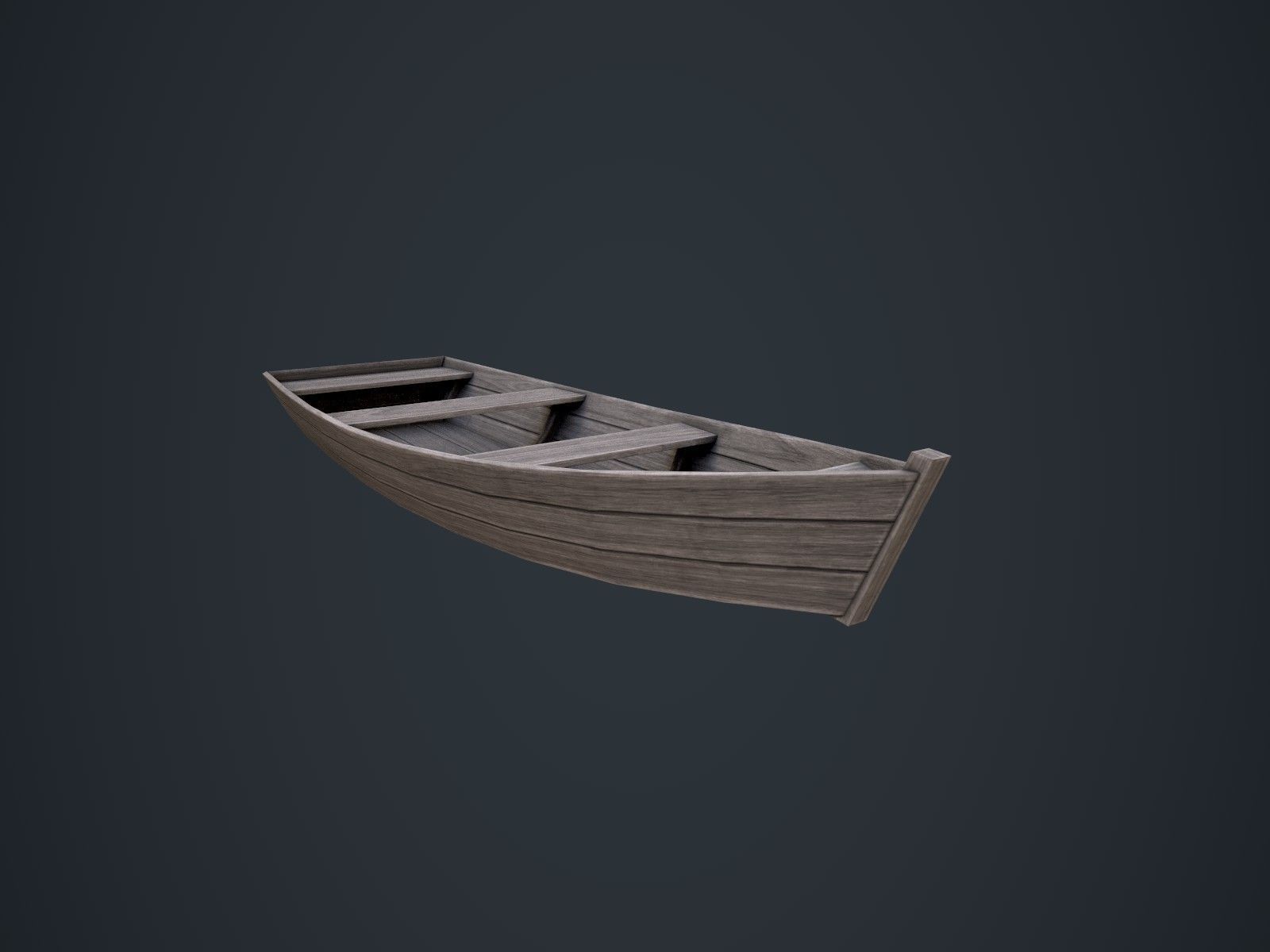 Wooden Boats Low-poly 3D model_10