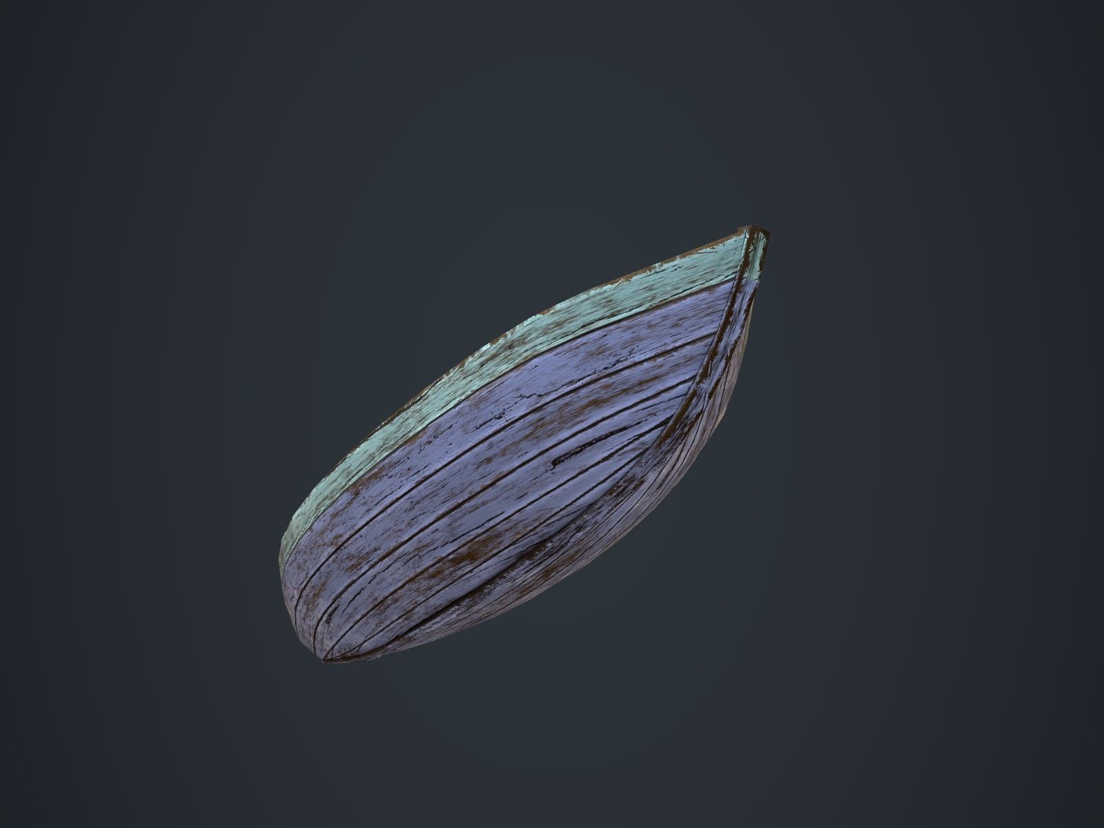 Wooden Boats Low-poly 3D model_16