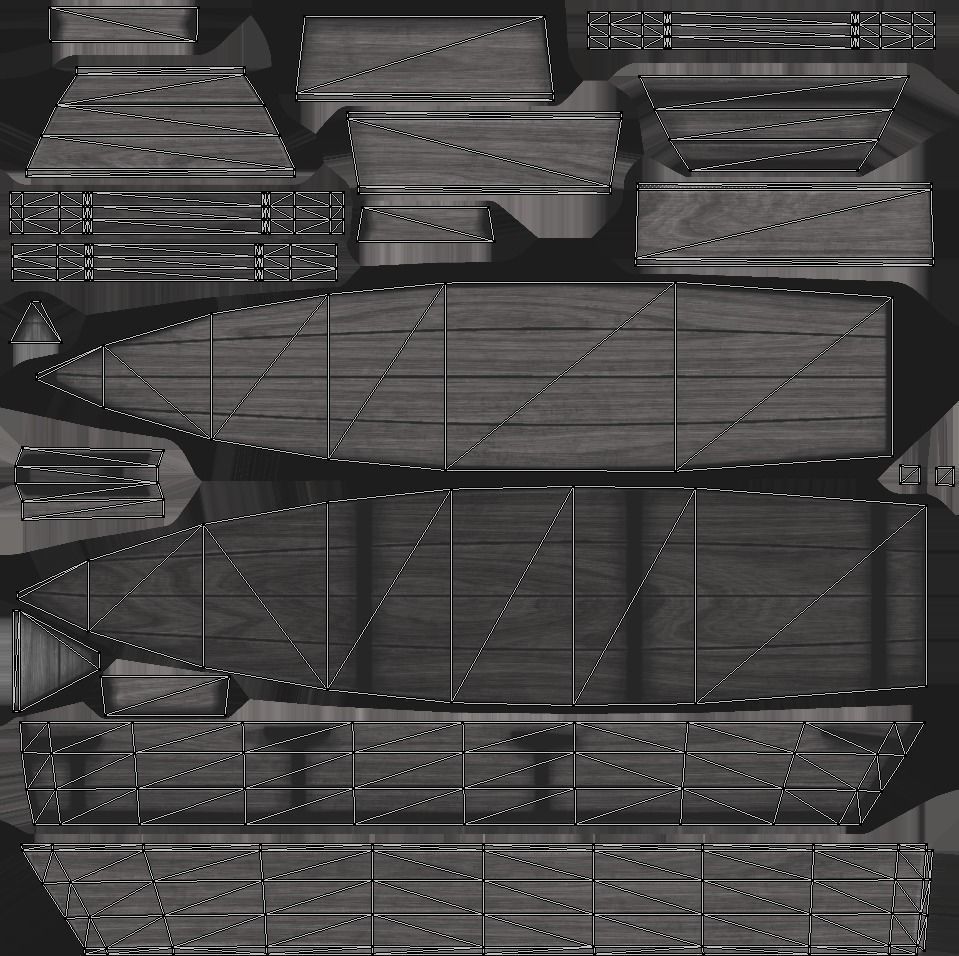 Wooden Boats Low-poly 3D model_23