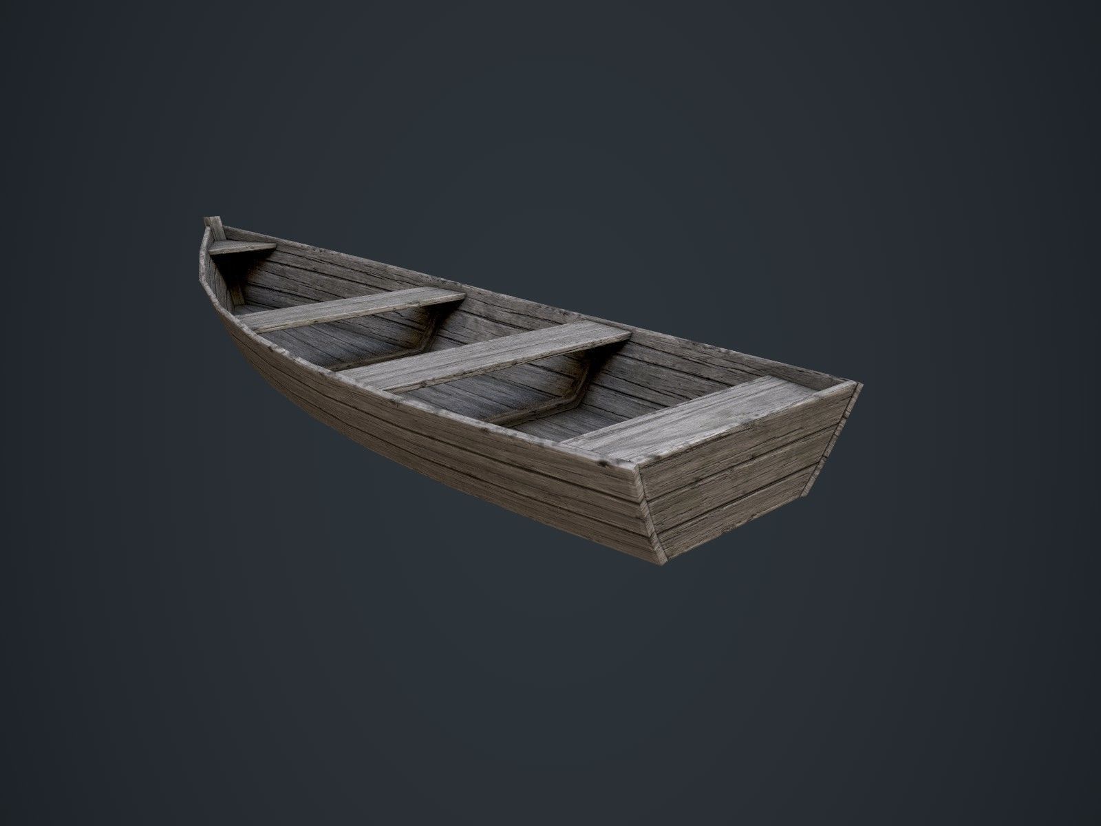Wooden Boats Low-poly 3D model_18