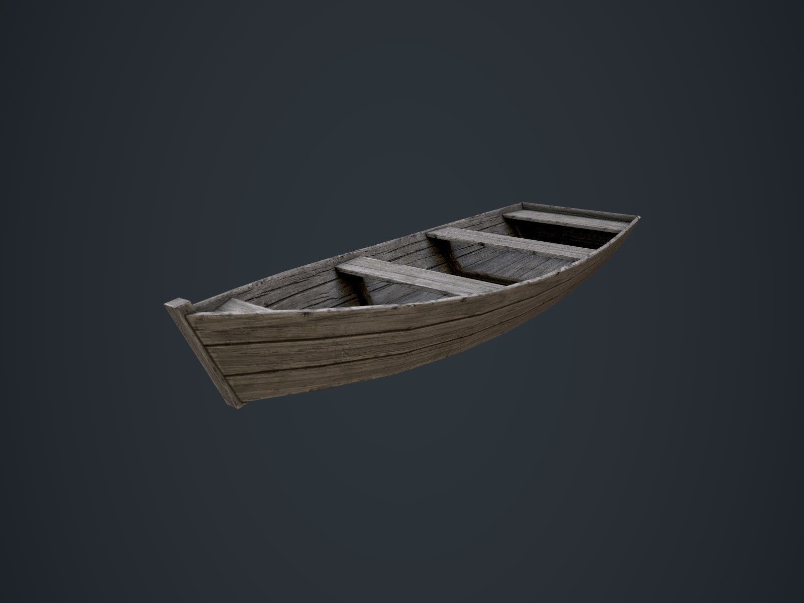 Wooden Boats Low-poly 3D model_17