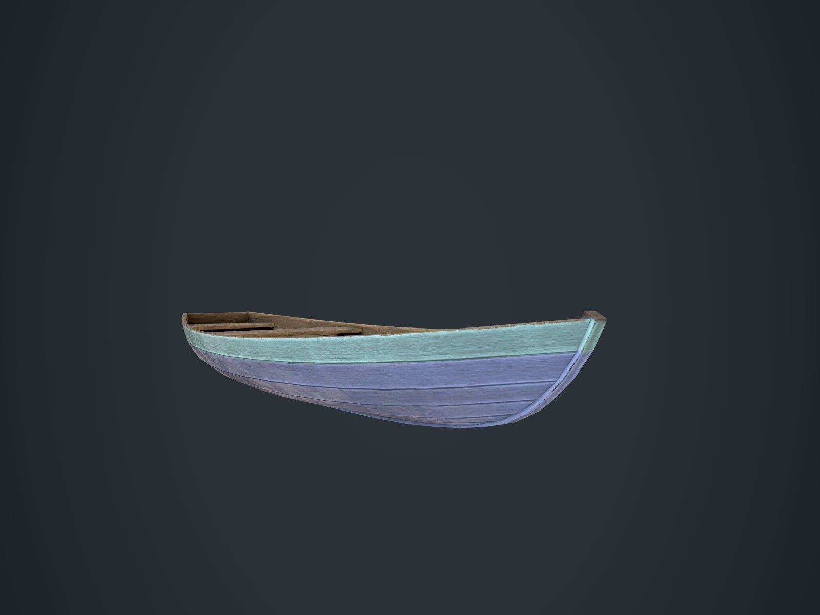 Wooden Boats Low-poly 3D model_6
