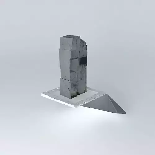 Top piece of concrete with light