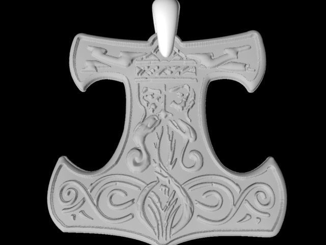 Thors Hammer pendant 3D model