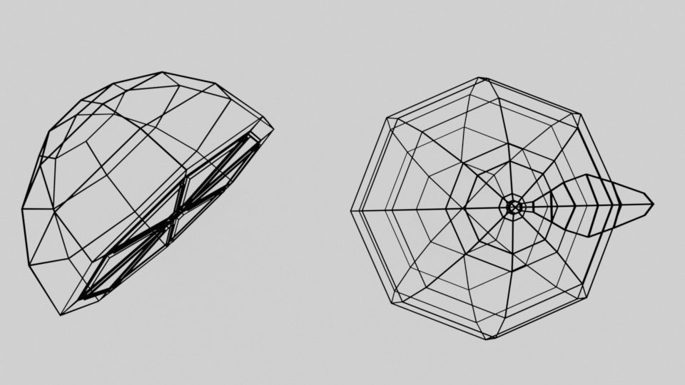 Low Poly Cartoon Orange Free 3D model_8