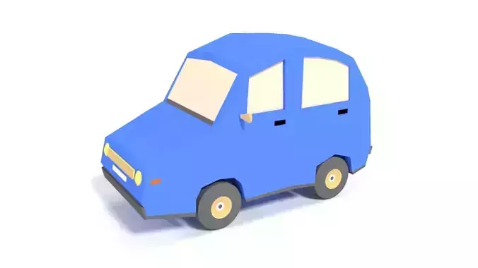 Low Poly Cartoon Car