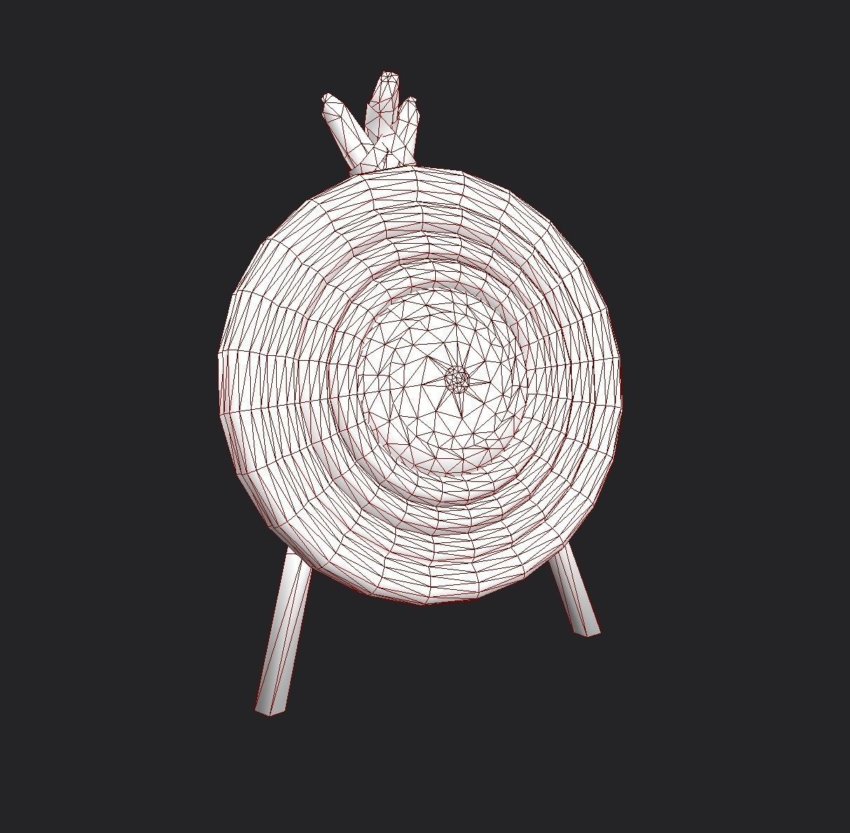 Archery Target - PBR - Textured Low-poly 3D model_9
