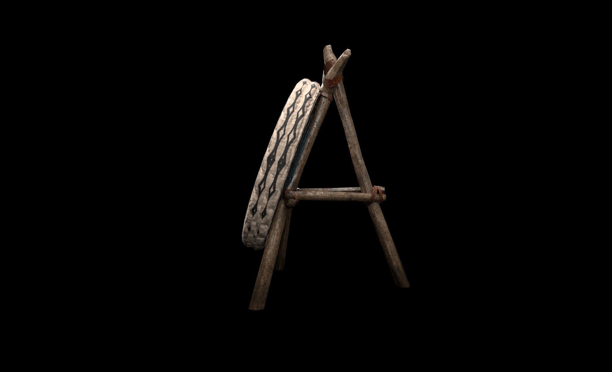 Archery Target - PBR - Textured Low-poly 3D model_3