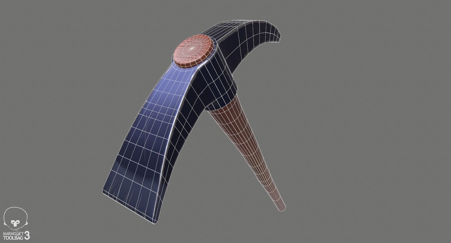 Pickaxe Stylized Low-poly 3D model_9