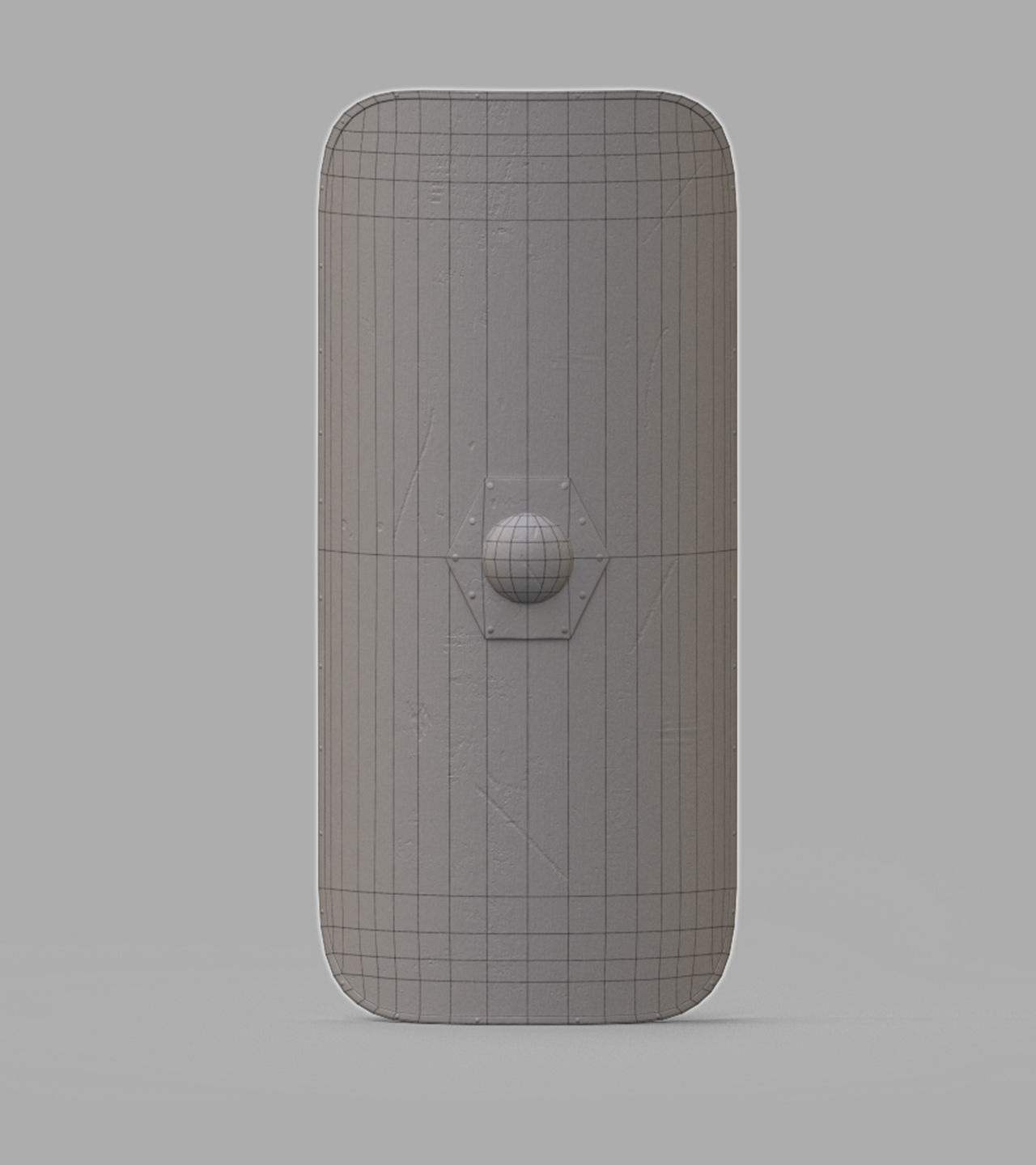 Roman Legionary Shield Scutum Low-poly 3D model_4