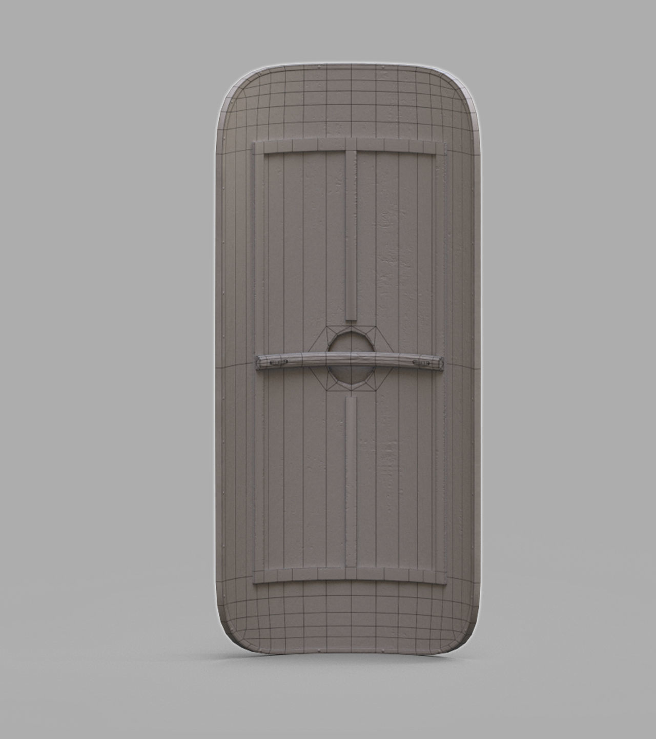 Roman Legionary Shield Scutum Low-poly 3D model_5
