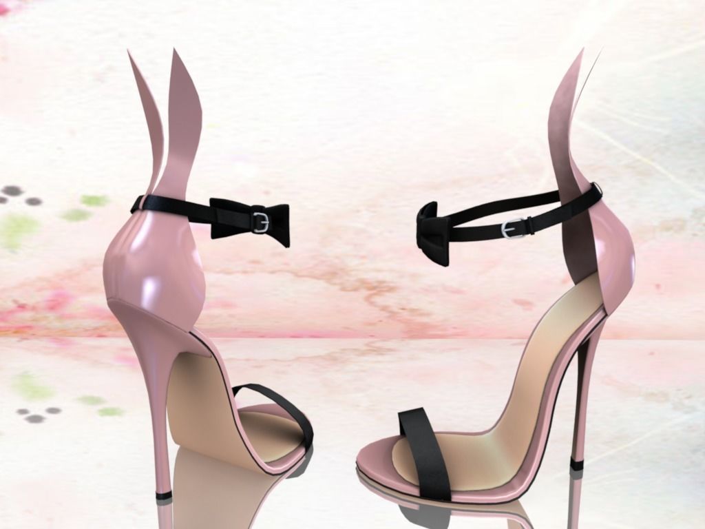 High Heels Playboy Bunny - Low Poly 3D model Low-poly 3D model_1