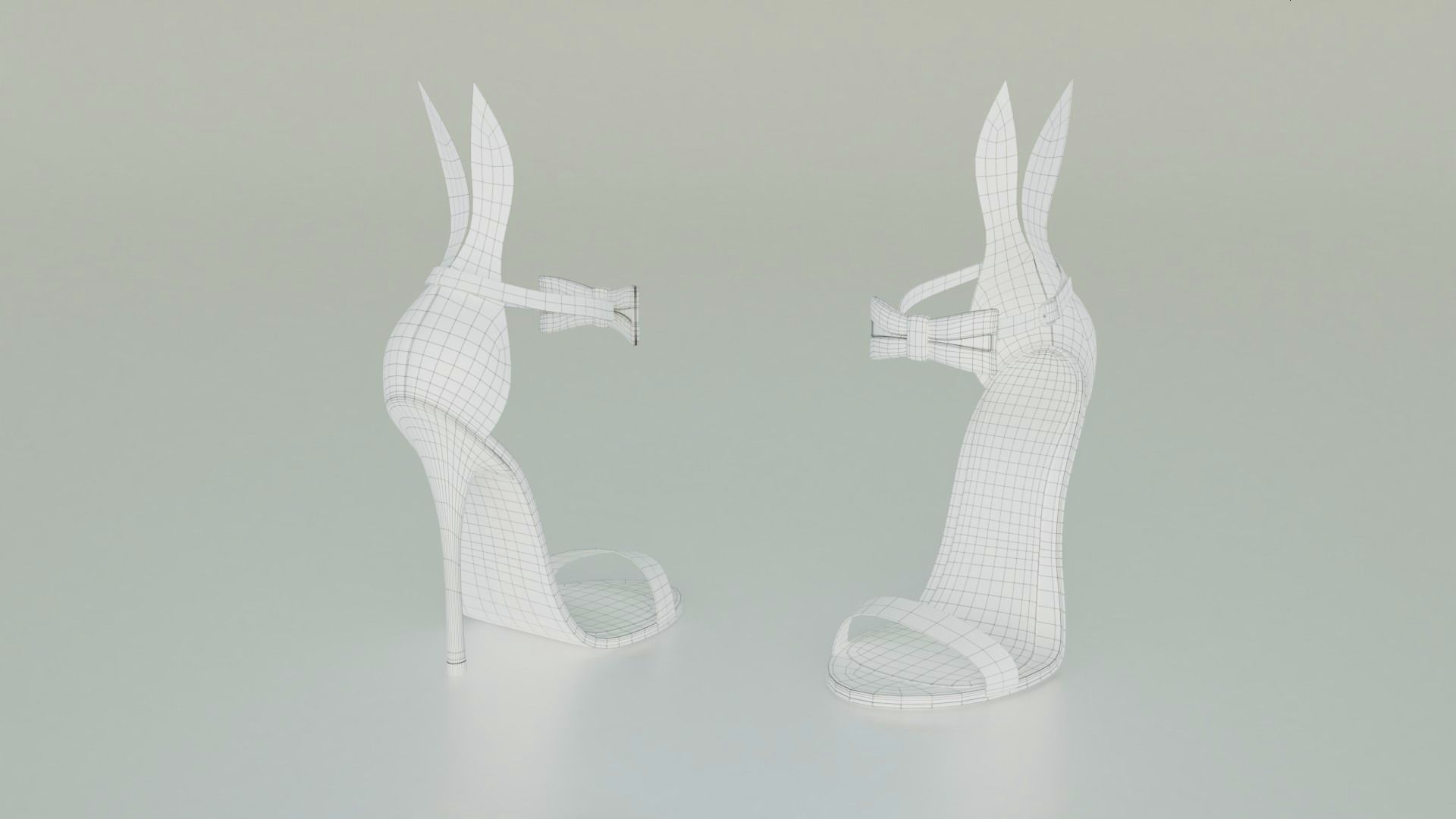 High Heels Playboy Bunny - Low Poly 3D model Low-poly 3D model_12