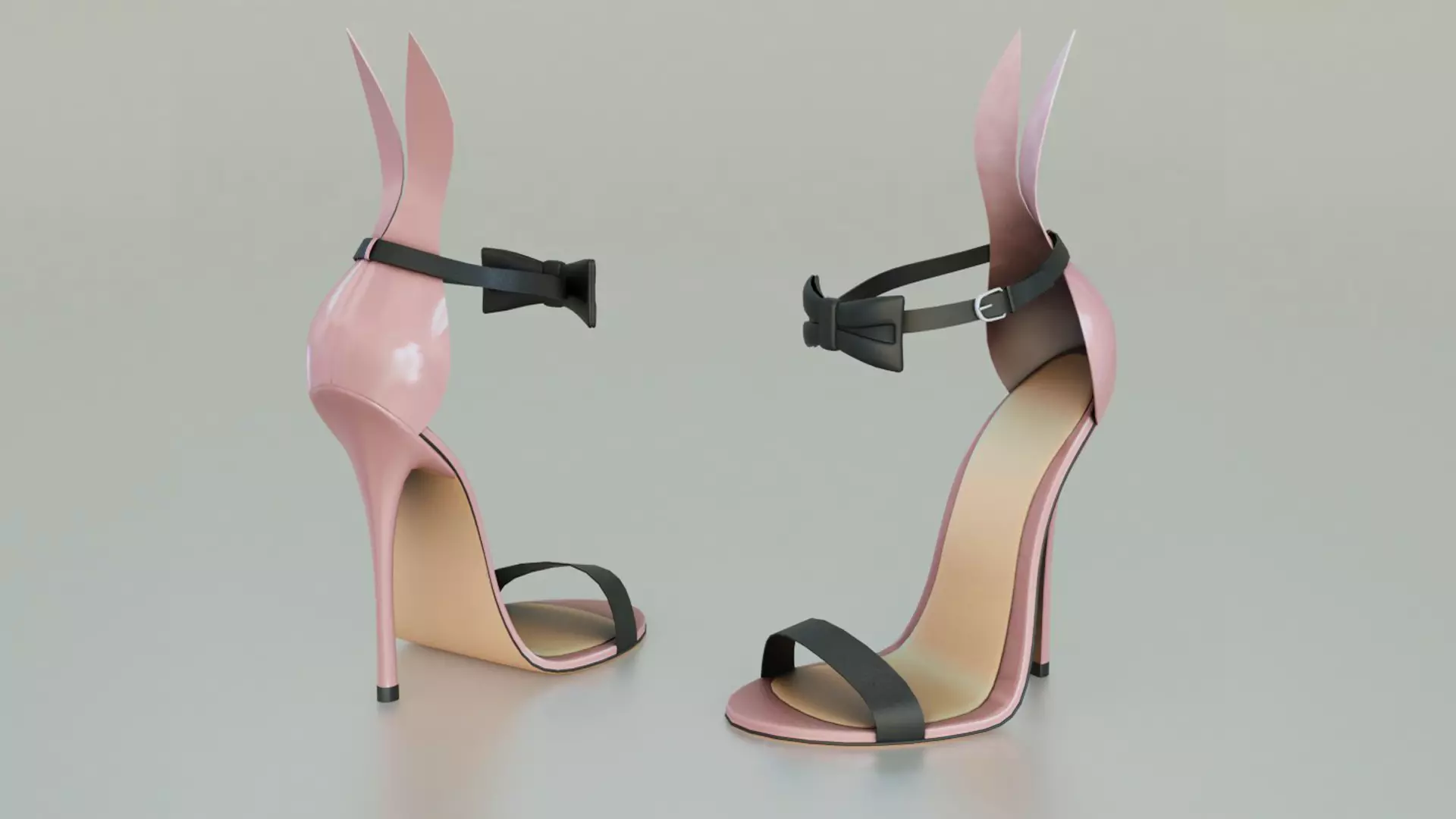 High Heels Playboy Bunny - Low Poly 3D model Low-poly 3D model_0