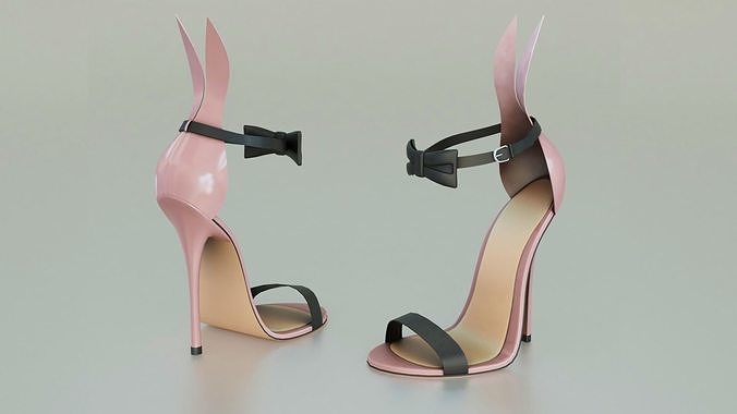High Heels Playboy Bunny - Low Poly 3D model Low-poly 3D model