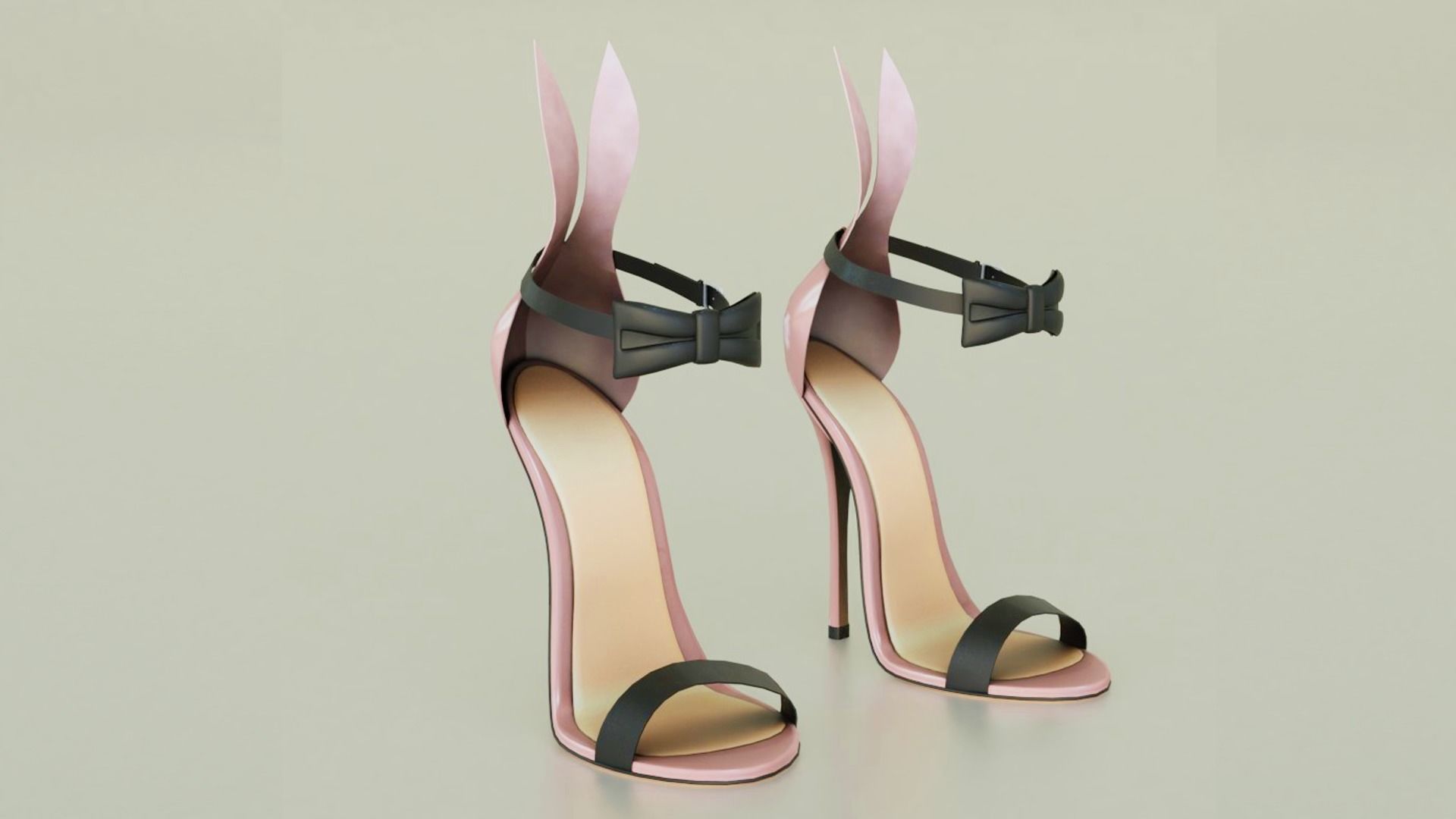 High Heels Playboy Bunny - Low Poly 3D model Low-poly 3D model_9