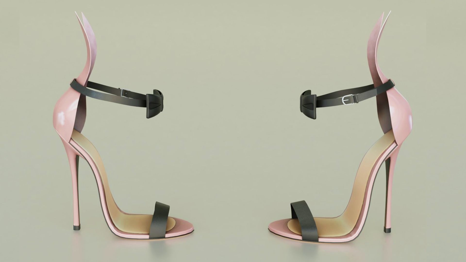 High Heels Playboy Bunny - Low Poly 3D model Low-poly 3D model_4