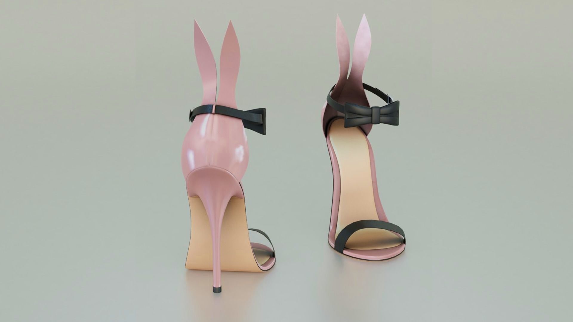 High Heels Playboy Bunny - Low Poly 3D model Low-poly 3D model_3