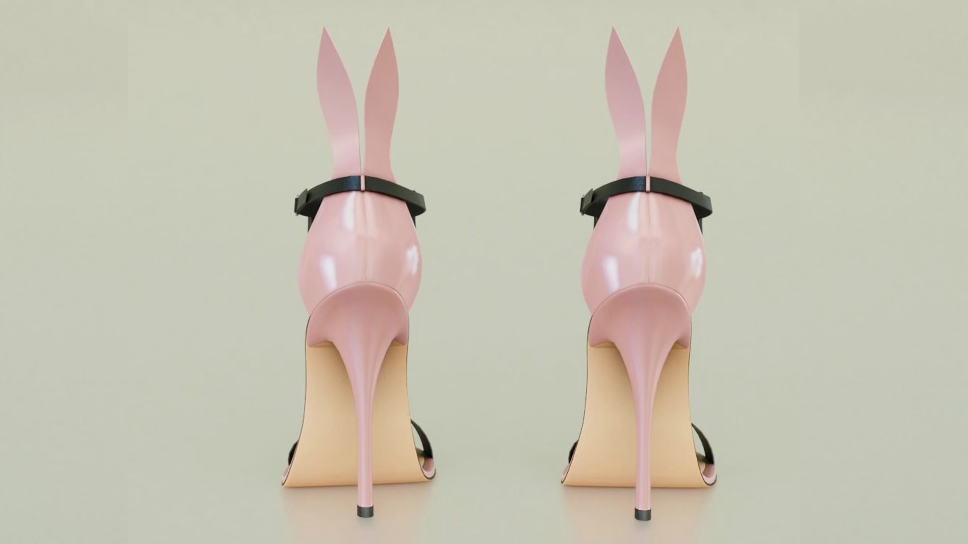 High Heels Playboy Bunny - Low Poly 3D model Low-poly 3D model_6