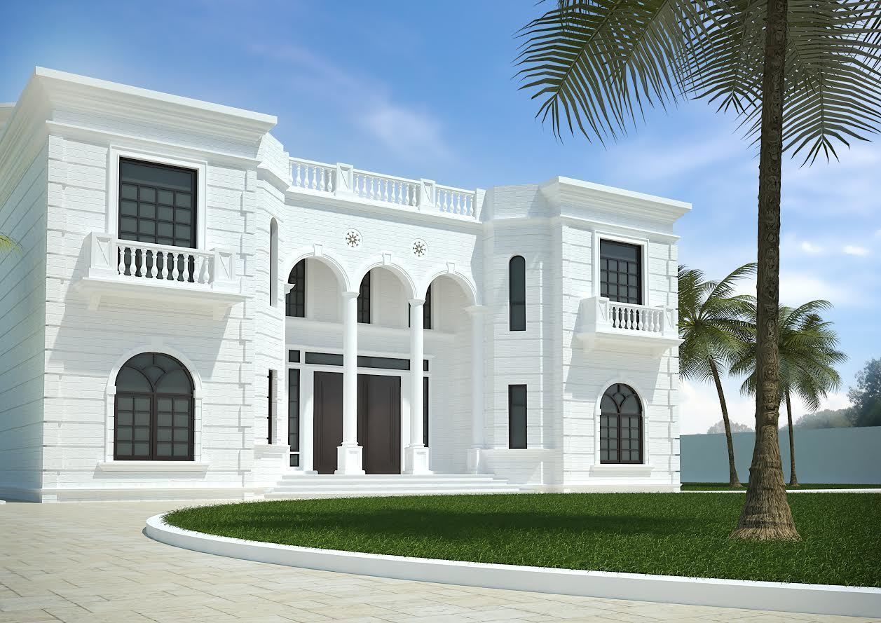 WHITE VILLA 3D model_3