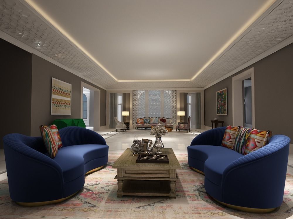 WHITE VILLA 3D model_2