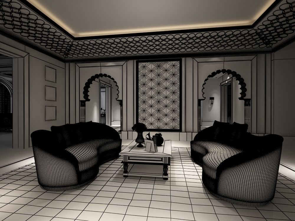 WHITE VILLA 3D model_1