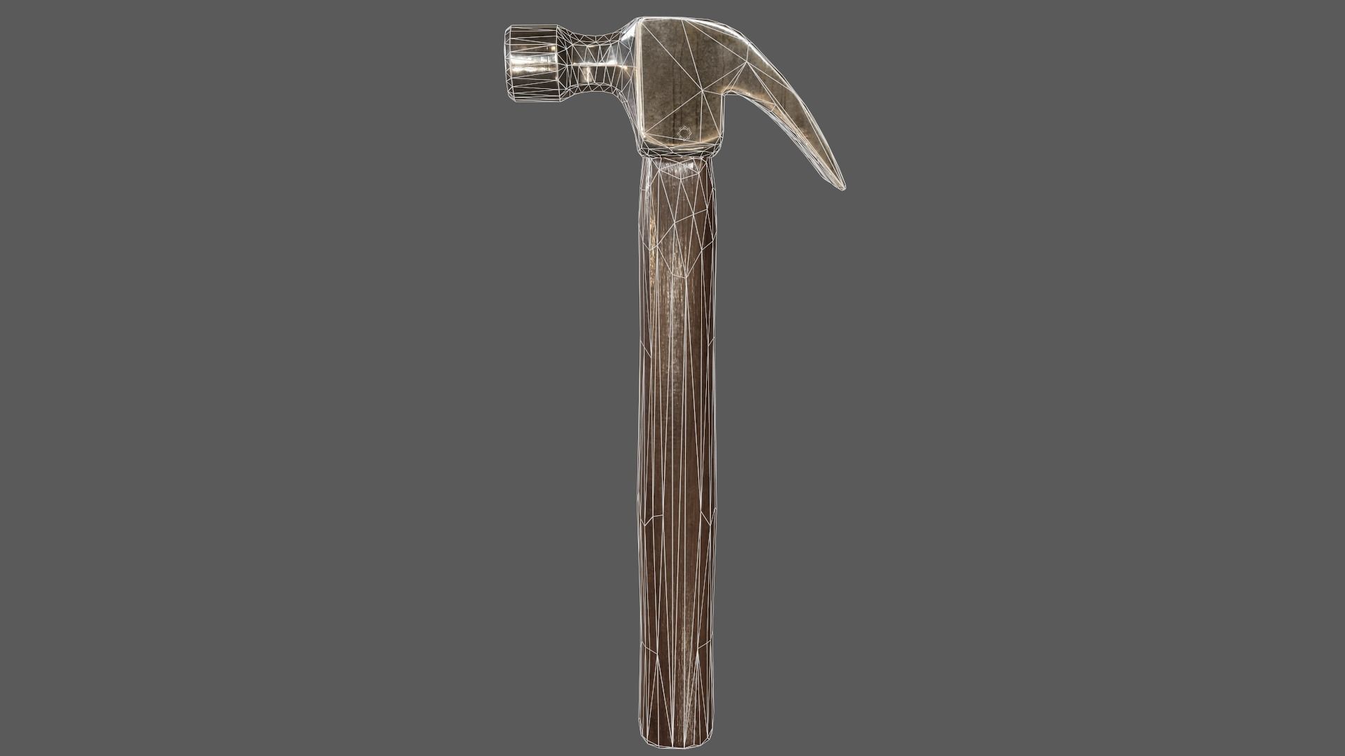 Hammer Low Poly Game Ready Low-poly 3D model_8