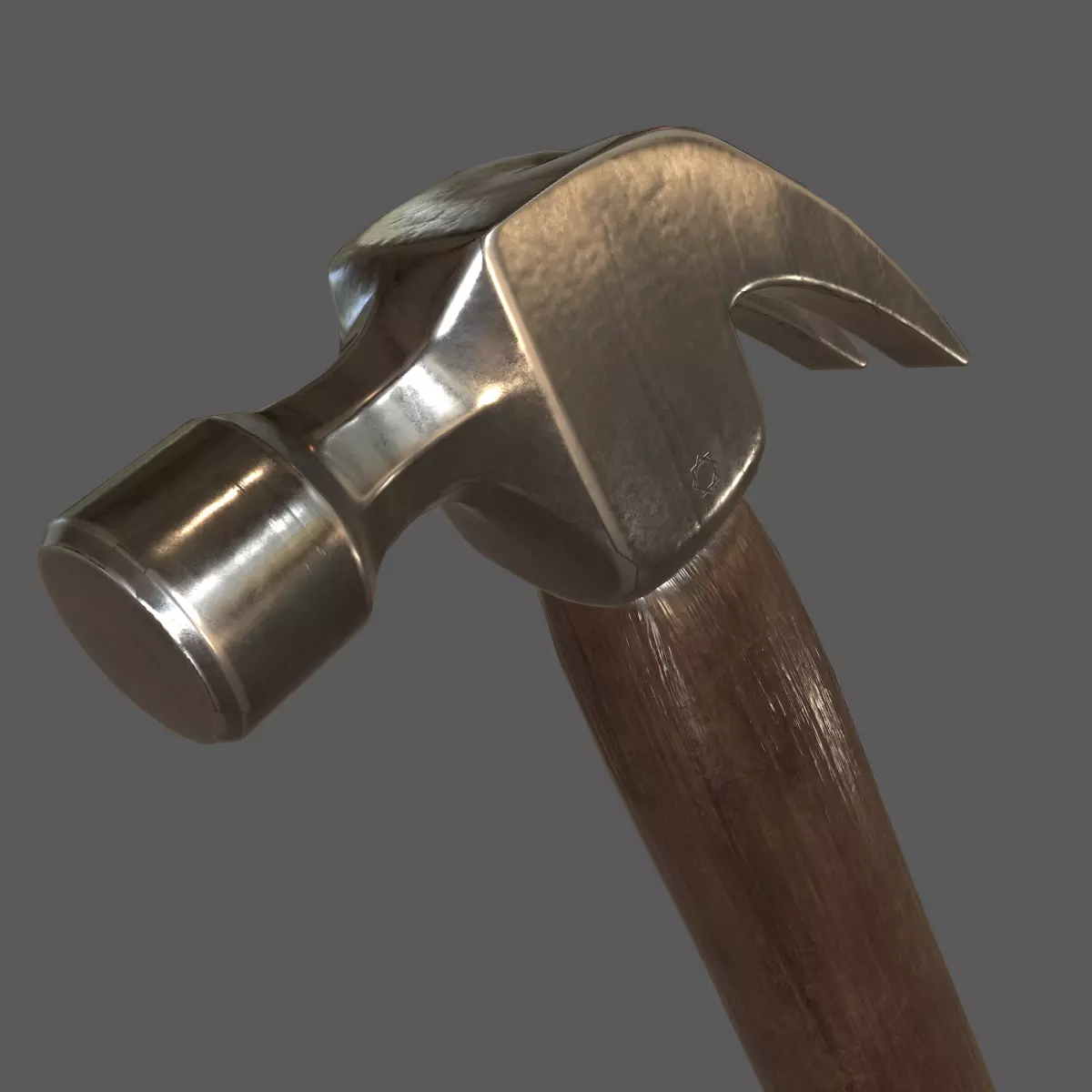 Hammer Low Poly Game Ready Low-poly 3D model_0