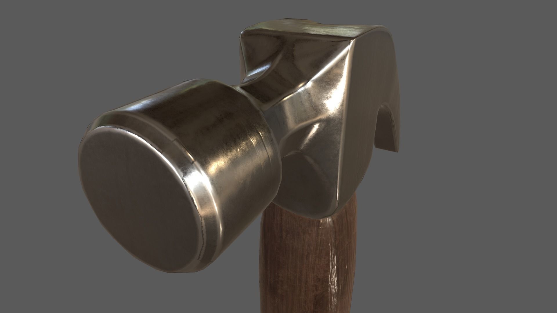 Hammer Low Poly Game Ready Low-poly 3D model_7