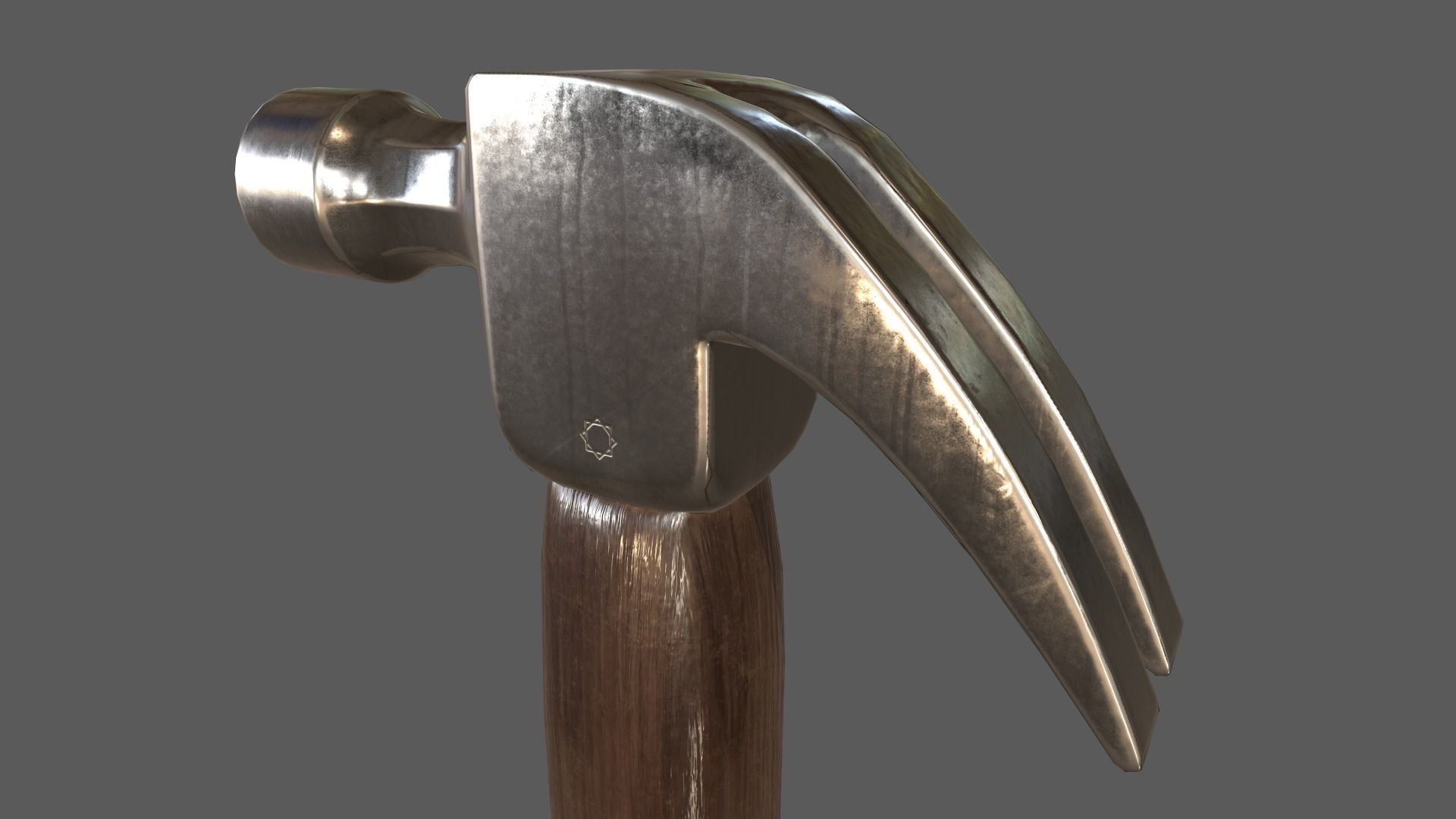 Hammer Low Poly Game Ready Low-poly 3D model_5