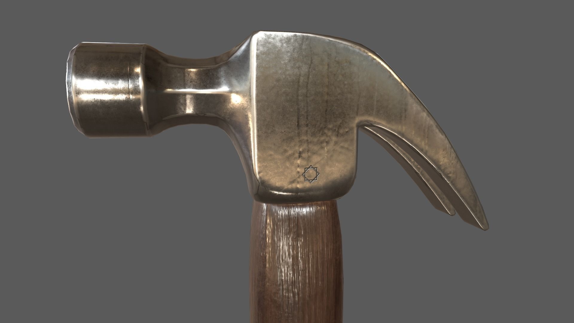 Hammer Low Poly Game Ready Low-poly 3D model_4