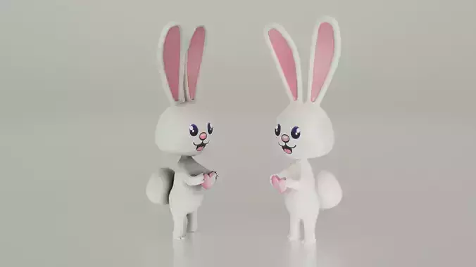 Heart Bunny Teddy - Cute Easter or Valentine decoration