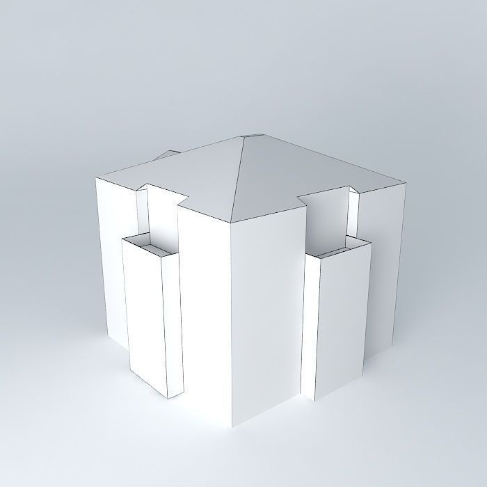 Old Building design 3D model_4