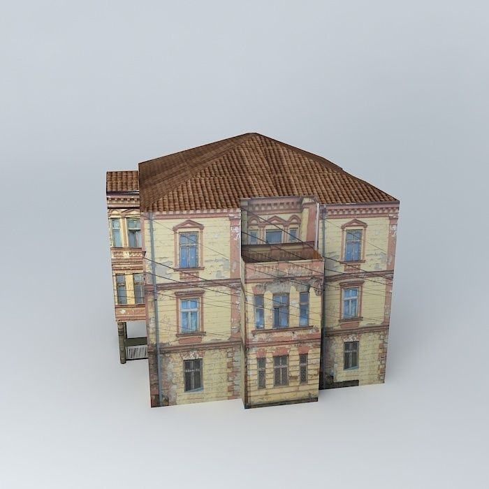 Old Building design 3D model_2