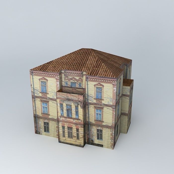 Old Building design 3D model_1