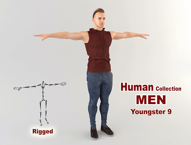 Youngster 9 man 3D model