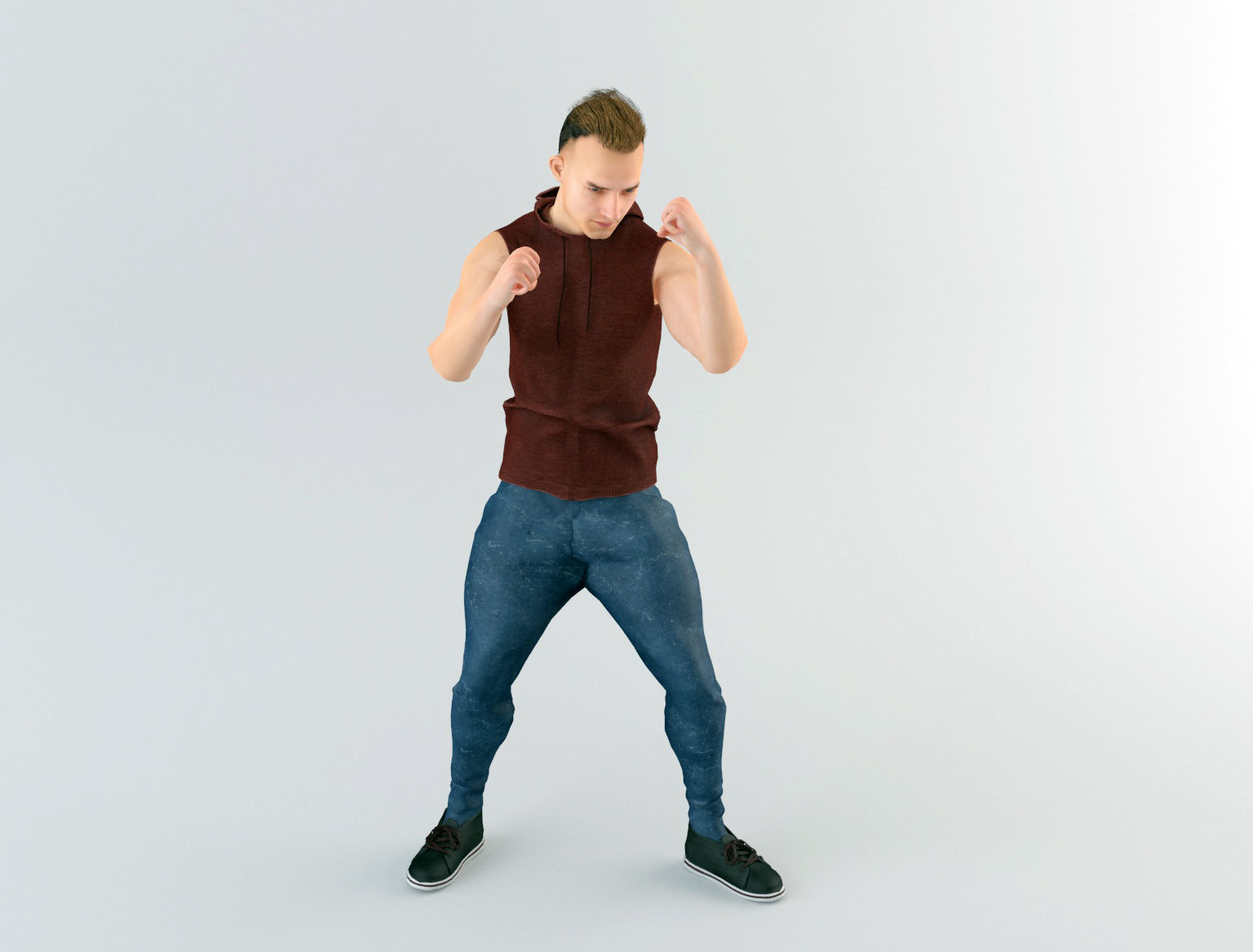 Youngster 9 man 3D model_11