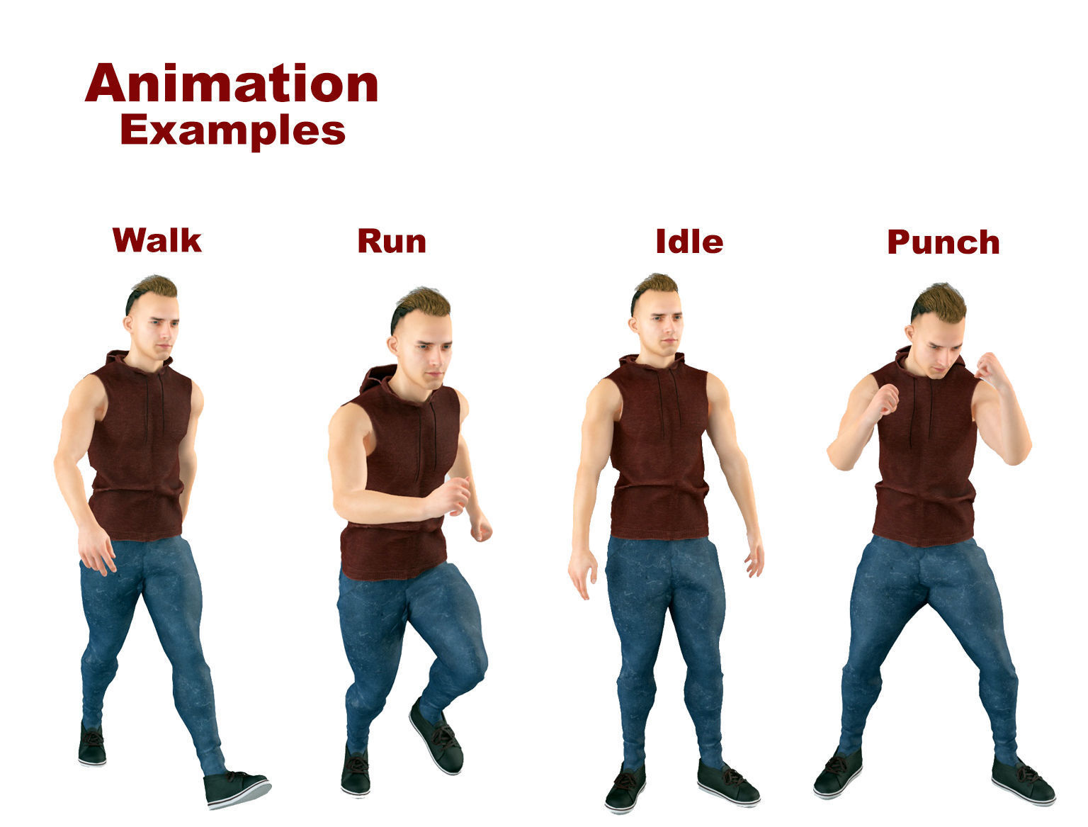 Youngster 9 man 3D model_7