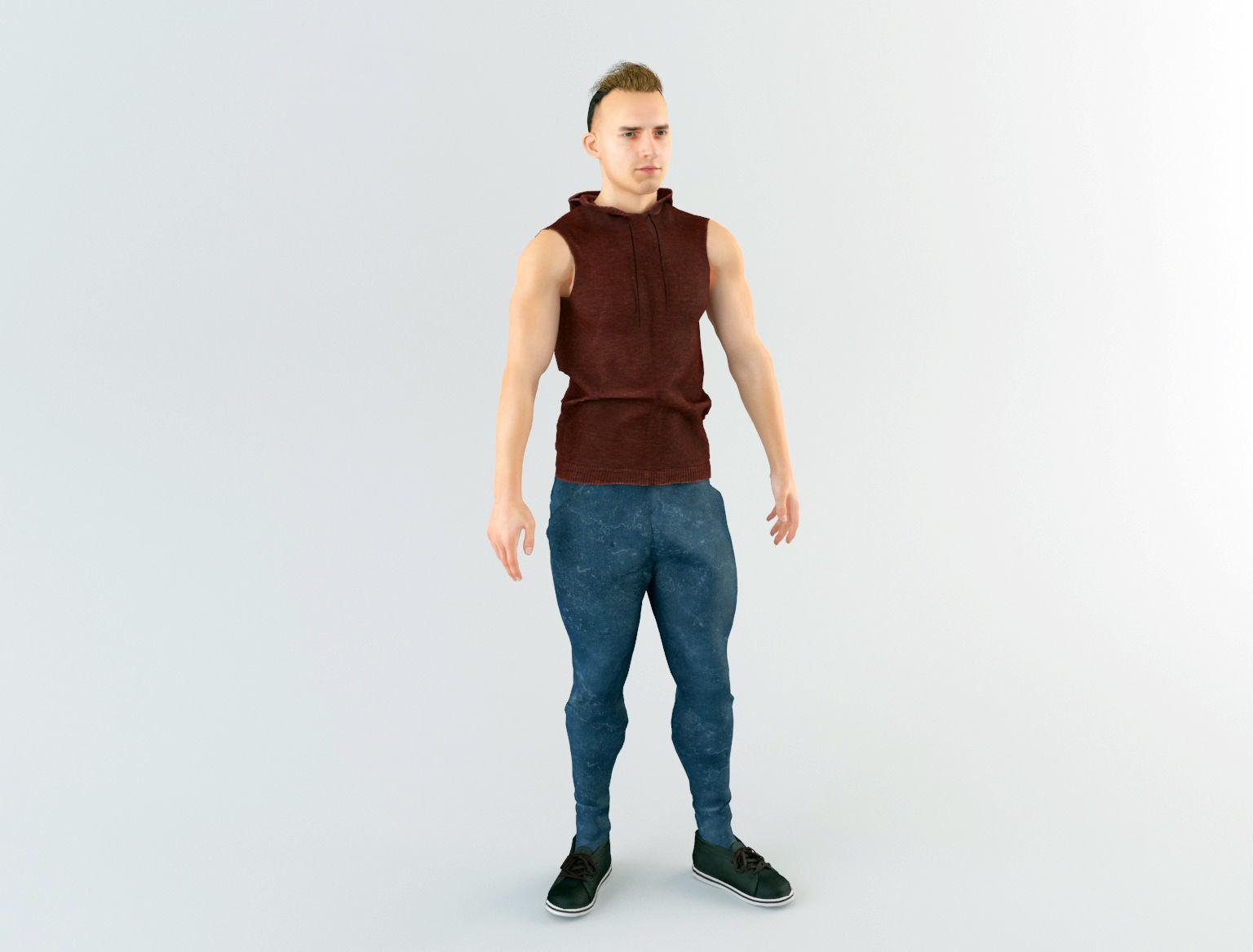 Youngster 9 man 3D model_8