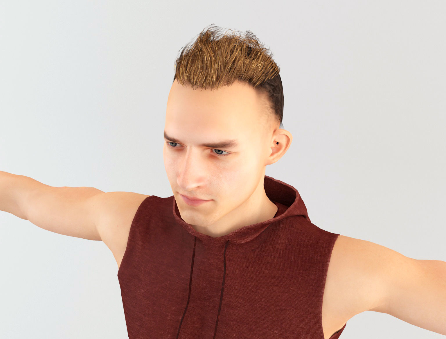 Youngster 9 man 3D model_6