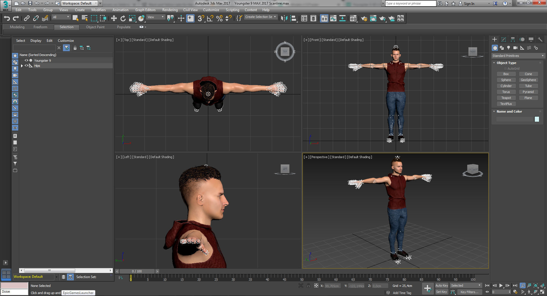 Youngster 9 man 3D model_12