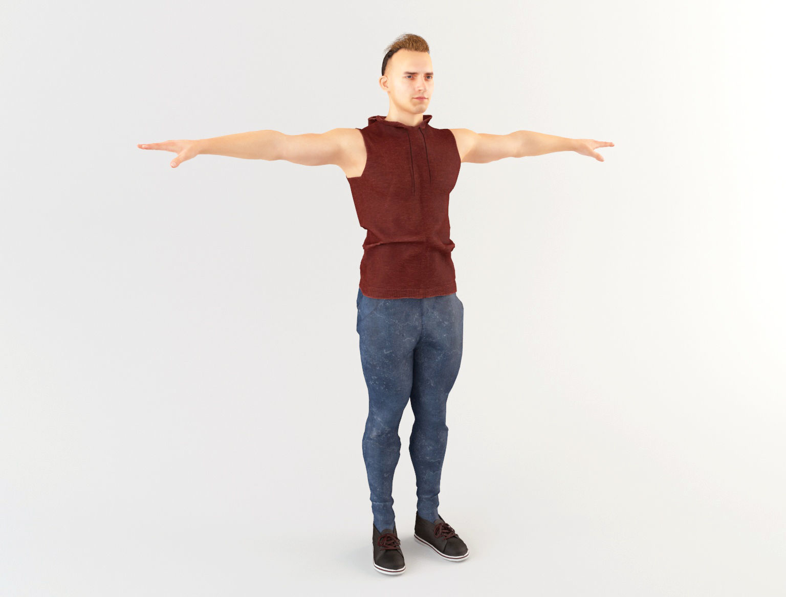 Youngster 9 man 3D model_5