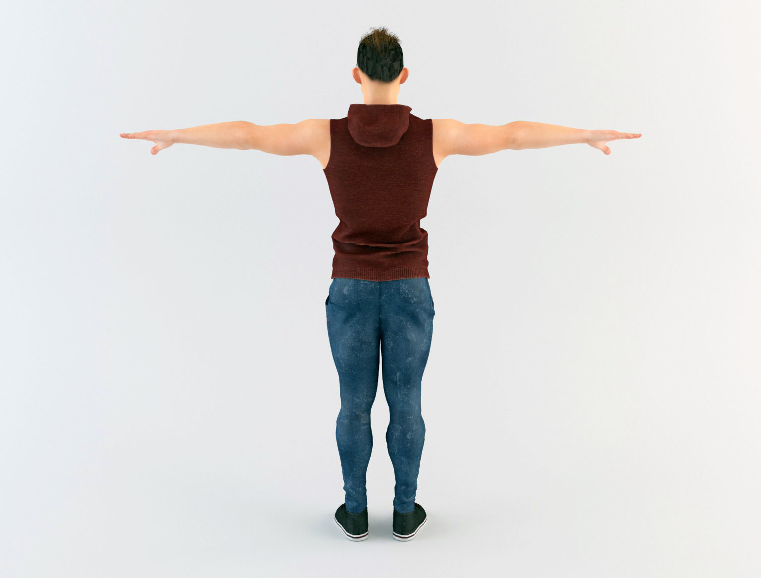 Youngster 9 man 3D model_2