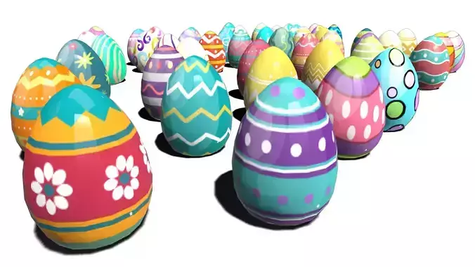 Colections Easter egg Low-poly 3D model