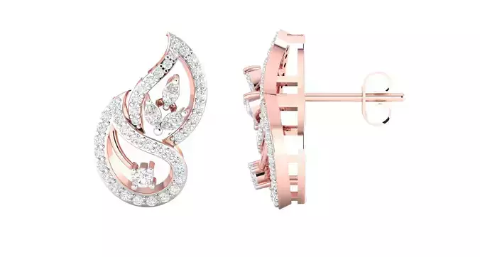 Women earrings 3dm stl render detail 3D print model