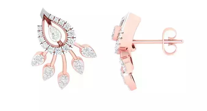 Women earrings 3dm stl render detail 3D print model