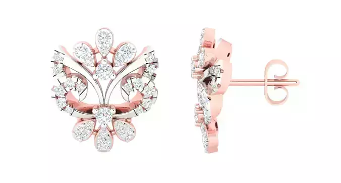 Women earrings 3dm stl render detail 3D print model