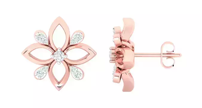 Women earrings 3dm stl render detail 3D print model