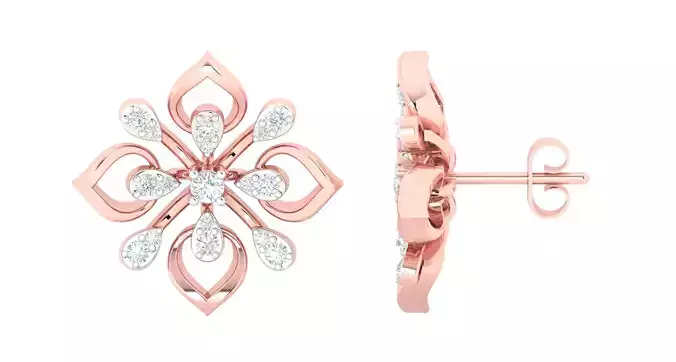 Women earrings 3dm stl render detail 3D print model