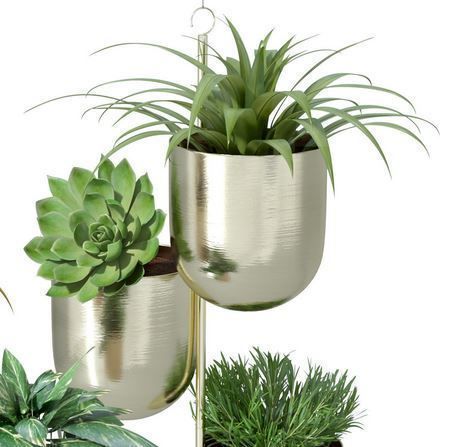 Plant in metal hanging pots 3D model_13